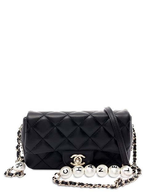 2019 Mini Quilted Lambskin My Precious Pearls Flap crossbody 